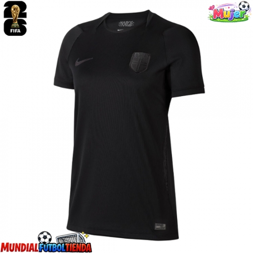 Camiseta Noruega Segunda Equipación Replica Mundial 2026 para mujer mangas cortas
